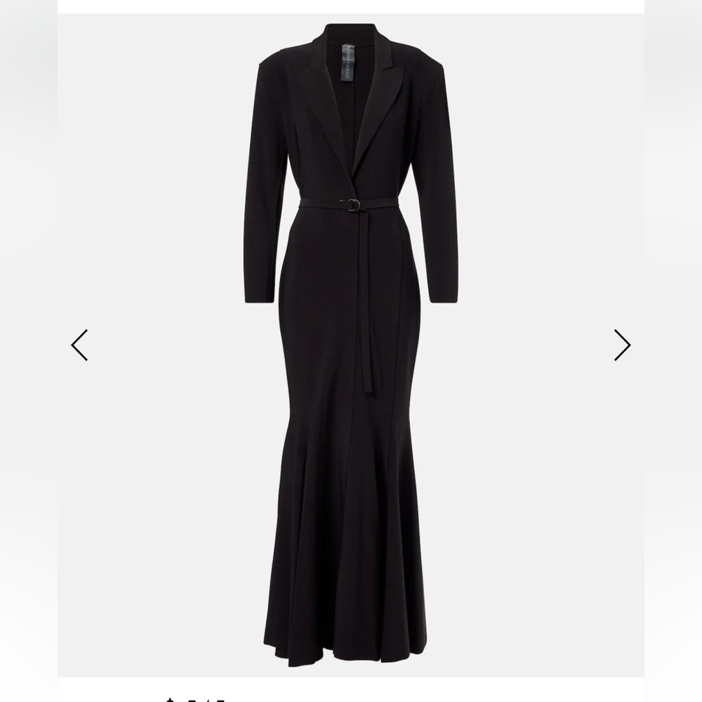 NWT NORMA KAMALI
FISHTAIL DRESS TO MIDCALF 
BLACK, MEDIUM / 8